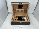 FACTORY FLOOR SALE #2560 - AS IS -BLACK MATTE 125 CIGAR HUMIDOR  WITH LIFT OUT TRAY 20125.5TK BY DANIEL MARSHALL PRIVATE STOCK HUMIDOR (Copy)