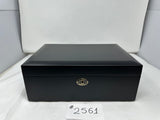 FACTORY FLOOR SALE #2561 - AS IS -BLACK MATTE 125 CIGAR HUMIDOR  WITH LIFT OUT TRAY 20125.5TK BY DANIEL MARSHALL PRIVATE STOCK HUMIDOR