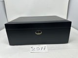 FACTORY FLOOR SALE #2577 - AS IS -BLACK MATTE 125 CIGAR HUMIDOR  WITH LIFT OUT TRAY 20125.5TK BY DANIEL MARSHALL PRIVATE STOCK HUMIDOR