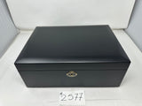 FACTORY FLOOR SALE #2577 - AS IS -BLACK MATTE 125 CIGAR HUMIDOR  WITH LIFT OUT TRAY 20125.5TK BY DANIEL MARSHALL PRIVATE STOCK HUMIDOR