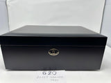 FACTORY FLOOR SALE #620 - AS IS -BLACK MATTE 125 CIGAR HUMIDOR  WITH LIFT OUT TRAY 20125.5TK BY DANIEL MARSHALL PRIVATE STOCK HUMIDOR