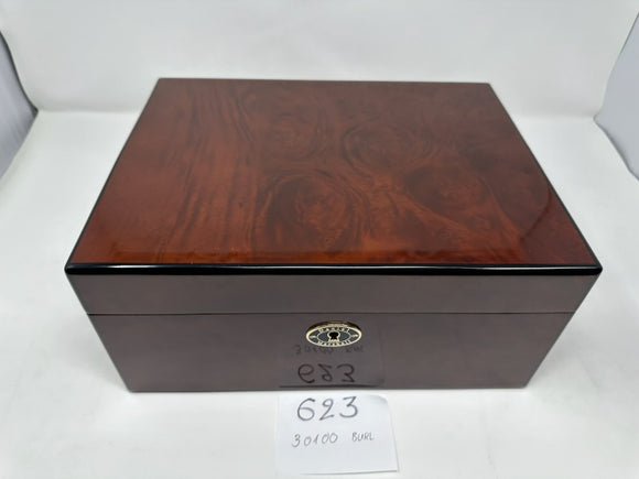 FACTORY FLOOR SALE #623 - AS IS -PRECIOUS BURL 100 CIGAR HUMIDOR 30100.3 BY DANIEL MARSHALL PRIVATE STOCK HUMIDOR