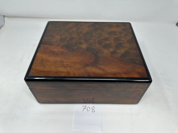 FACTORY FLOOR SALE #708 -  RARE ALFRED DUNHILL BY DANIEL MARSHALL 50 SIZE HUMIDOR IN PRECIOUS BURL WOOD