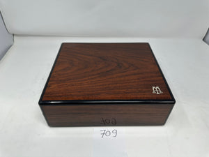 FACTORY FLOOR SALE #709  - RARE FROM DM PERSONAL ARCHIVES CIRCA 1988 "MAXIM OF PARIS" FOR PIERRE CARDIN BY DANIEL MARSHALL 25 SIZE HUMIDOR IN COCOBOLO ROSEWOOD