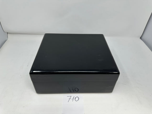 FACTORY FLOOR SALE #710 - RARE 1 OF 1 ALFRED DUNHILL 50 SIZE GLOSSY BLACK WITH SOLID MACASSAR EBONY  HUMIDOR BY DANIEL MARSHALL
