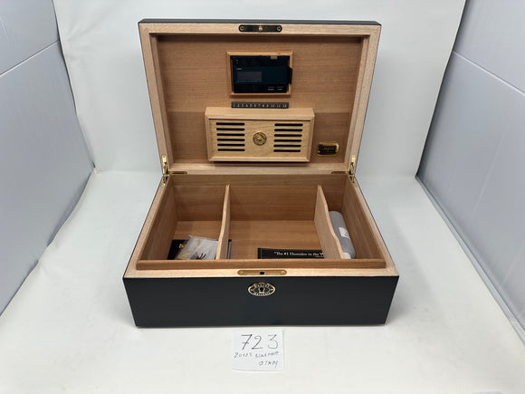 FACTORY FLOOR SALE #723 - AS IS -BLACK MATTE 125 CIGAR HUMIDOR   20125.5K BY DANIEL MARSHALL PRIVATE STOCK HUMIDOR