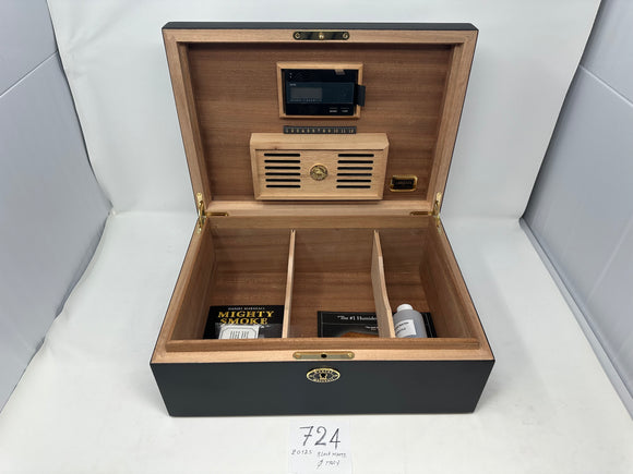 FACTORY FLOOR SALE #724 - AS IS -BLACK MATTE 125 CIGAR HUMIDOR   20125.5K BY DANIEL MARSHALL PRIVATE STOCK HUMIDOR