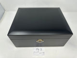 FACTORY FLOOR SALE #743 - AS IS -BLACK MATTE 65 CIGAR HUMIDOR  20065.5K BY DANIEL MARSHALL PRIVATE STOCK HUMIDOR