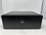 FACTORY FLOOR SALE #747 - AS IS -BLACK MATTE 125 CIGAR HUMIDOR  20125.5K BY DANIEL MARSHALL PRIVATE STOCK HUMIDOR