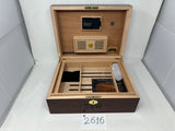 FACTORY FLOOR SALE #2616 - AS IS - 165 CIGAR HUMIDOR 20165.3 WITH TRAY BY DANIEL MARSHALL PRIVATE STOCK HUMIDOR