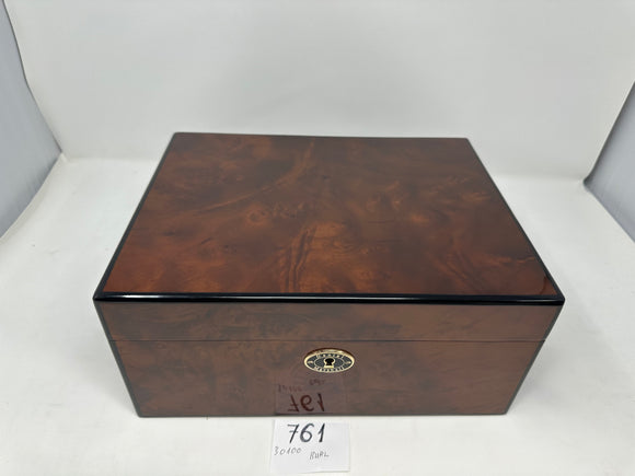 FACTORY FLOOR SALE #761 - AS IS -PRECIOUS BURL 100 CIGAR HUMIDOR 30100.3 BY DANIEL MARSHALL PRIVATE STOCK HUMIDOR