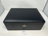 FACTORY FLOOR SALE #764 - AS IS -BLACK MATTE 125 CIGAR HUMIDOR 20125.5K BY DANIEL MARSHALL PRIVATE STOCK HUMIDOR
