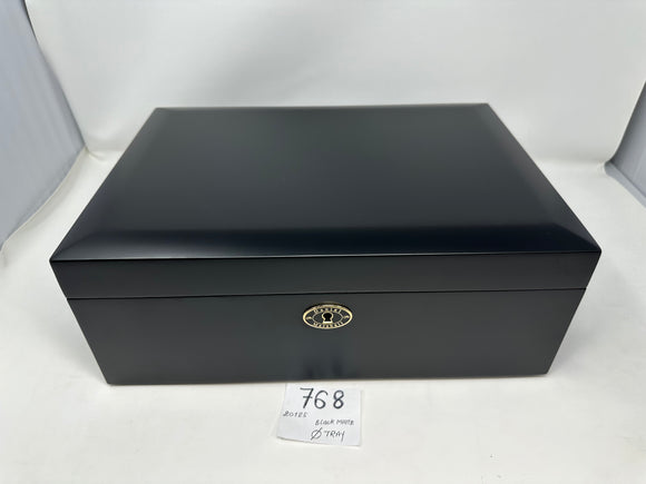 FACTORY FLOOR SALE #768 - AS IS -BLACK MATTE 125 CIGAR HUMIDOR  20125.5K BY DANIEL MARSHALL PRIVATE STOCK HUMIDOR