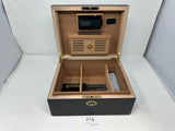 FACTORY FLOOR SALE ITEM #778 AMBIENTE 65 BLACK MATTE PRIVATE STOCK HUMIDOR