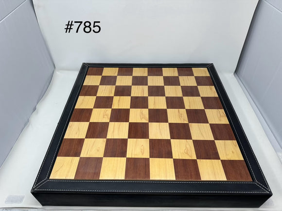 FACTORY FLOOR SALE ITEM #785 DM'S PERSONAL CHESS SET WITH LEATHER EDGES