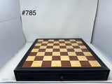 FACTORY FLOOR SALE ITEM #785 DM'S PERSONAL CHESS SET WITH LEATHER EDGES