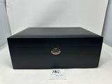 FACTORY FLOOR SALE #786 - AS IS -BLACK MATTE 125 CIGAR HUMIDOR 20125.5K BY DANIEL MARSHALL PRIVATE STOCK HUMIDOR