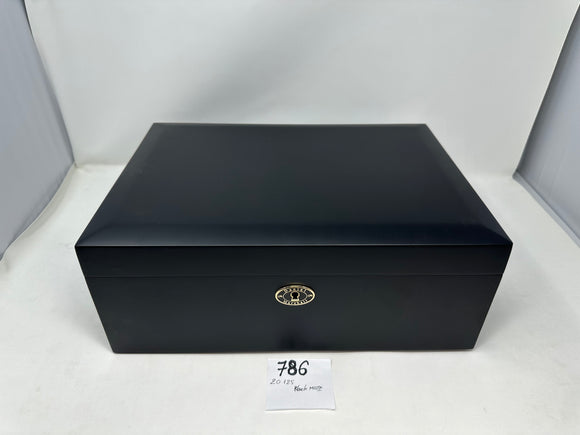 FACTORY FLOOR SALE #786 - AS IS -BLACK MATTE 125 CIGAR HUMIDOR 20125.5K BY DANIEL MARSHALL PRIVATE STOCK HUMIDOR