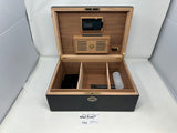 FACTORY FLOOR SALE #787 - AS IS -BLACK MATTE 125 CIGAR HUMIDOR 20125.5K BY DANIEL MARSHALL PRIVATE STOCK HUMIDOR