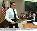 Autographed Governor Arnold Schwarzenegger's "Conan Sword" with Daniel Marshall Presentation Case