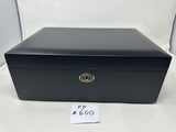 FACTORY FLOOR SALE #600 - AS IS -BLACK MATTE 125 CIGAR HUMIDOR  WITH LIFT OUT TRAY 20125.5TK BY DANIEL MARSHALL PRIVATE STOCK HUMIDOR