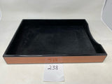 FACTORY FLOOR SALE ITEM #238- RARE DUNHILL COCOBOLO ROSEWOOD DM SUEDE LINED LETTER TRAY CIRA 1992