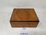 FACTORY FLOOR SALE #194 -  WATCH/ JEWELRY BOX BY DANIEL MARSHALL IN MADRONA BURL WOOD