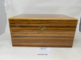 FACTORY FLOOR SALE #210 - 20150.8T BY DANIEL MARSHALL 165 HUMIDOR IN ZEBRA WOOD PRIVATE STOCK HUMIDOR