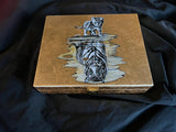 One of One- 24KT GOLD "DAY OF THE TIGER" HUMIDOR BY DANIEL MARSHALL