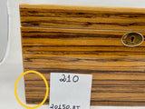 FACTORY FLOOR SALE #210 - 20150.8T BY DANIEL MARSHALL 165 HUMIDOR IN ZEBRA WOOD PRIVATE STOCK HUMIDOR