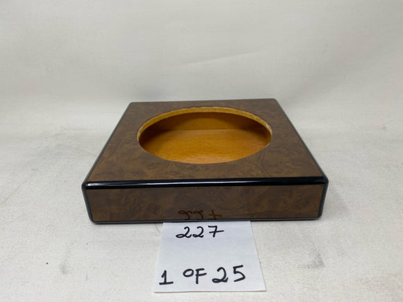 FACTORY FLOOR SALE #227 - AS IS - MADE FOR ALFRED DUNHILL OF LONDON PRECIOUS BURL CIGAR ASHTRAY BY DANIEL MARSHALL
