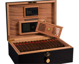 AUTOGRAPHED AMBIENTE BY DANIEL MARSHALL 125 HUMIDOR IN BLACK MATTE  WITH LIFT OUT TRAY