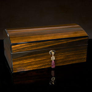 AUTOGRAPHED DANIEL MARSHALL LIMITED EDITION 150 HUMIDOR TREASURE CHEST IN MACASSAR EBONY