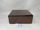 FACTORY FLOOR SALE #75 - AS IS -VINTAGE CREATED FOR ALFRED DUNHILL 65 CIGAR HUMIDOR IN BURL BY DANIEL MARSHALL PRIVATE STOCK HUMIDOR