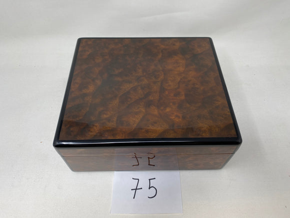 FACTORY FLOOR SALE #75 - AS IS -VINTAGE CREATED FOR ALFRED DUNHILL 65 CIGAR HUMIDOR IN BURL BY DANIEL MARSHALL PRIVATE STOCK HUMIDOR