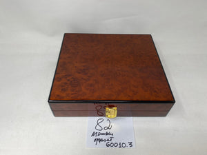 FACTORY FLOOR SALE #82 - AS IS -BURL DESK TRAVEL CIGAR HUMIDOR 60010.3K BY DANIEL MARSHALL PRIVATE STOCK HUMIDOR