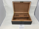 FACTORY FLOOR SALE #92 - AS IS -125 CIGAR HUMIDOR 20125.5K BY DANIEL MARSHALL 65 HUMIDOR IN BLACK MATTE PRIVATE STOCK HUMIDOR