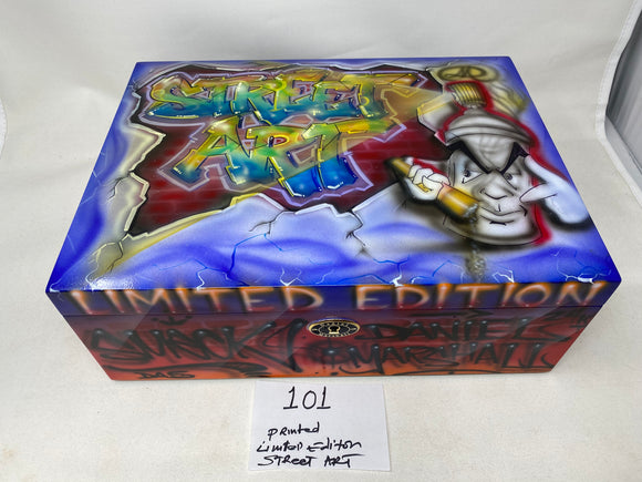 FACTORY FLOOR SALE #101 - AS IS -125 CIGAR HUMIDOR 20125.5K PRINTED LIMITED EDITION STREET ART BY DANIEL MARSHALL  PRIVATE STOCK HUMIDOR