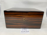 FACTORY FLOOR SALE #131 - RARE 1 OF 1 FIRST HUMIDOR DANIEL MADE FOR ALFRED DUNHILL CIRA 1982 MACASSAR EBONY HUMIDOR