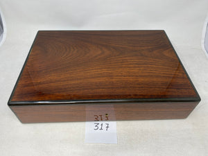 FACTORY FLOOR SALE #317 - RARE - FROM DM MUSEUM ARCHIVES COCOBOLO ROSEWOOD 100 CIGAR LOW PROFILE HUMIDOR FOR ALFRED DUNHILL BY DANIEL MARSHALL