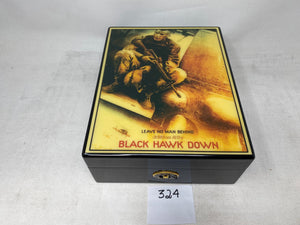 FACTORY FLOOR SALE #324 - AS IS - RARE ONE OF ONE "BLACK HAWK DOWN" HUMIDOR FOR 35 CIGARS MADE FOR DIRECTOR TONY SCOTT TO GIVE TO BROTHER RIDLEY SCOTT BY DM IN 1995