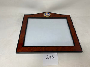 FACTORY FLOOR SALE #245 - FROM ARCHIVES GOVERNOR SEAL PRECIOUS BURL PICTURE FRAME