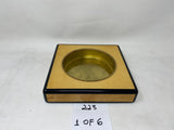 FACTORY FLOOR SALE #223 - AS IS -BIRDSEYE MAPLE CIGAR ASHTRAY WITH BRASS PAN CIRCA 1993 MADE FOR ALFRED DUNHILL OF LONDON