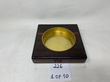 FACTORY FLOOR SALE #226 - MACASSAR EBONY ALFRED DUNHILL CIGAR ASHTRAY WITH BRASS PAN CIRCA 1993 MADE FOR ALFRED DUNHILL OF LONDON