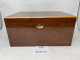 FACTORY FLOOR SALE #255- AS IS -PRECIOUS BURL 150 CIGAR HUMIDOR 20150.3T AMBIENTE BY DANIEL MARSHALL PRIVATE STOCK HUMIDOR