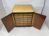 FACTORY FLOOR SALE #263 - RARE DM MASTERPIECE 1 OF 1 TIFFANY AND CO BY DANIEL MARSHALL JEWELRY CABINET IN BIRSEYE MAPLE