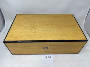 FACTORY FLOOR SALE #282 - AS IS - BIRDSEYE MAPLE MADE FOR ALFRED DUNHILL OF LONDON -150 CIGAR HUMIDOR 30150.4 BY DANIEL MARSHALL PRIVATE STOCK HUMIDOR