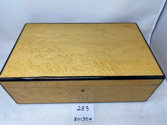 FACTORY FLOOR SALE #283 - AS IS - BIRDSEYE MAPLE MADE FOR ALFRED DUNHILL OF LONDON -150 CIGAR HUMIDOR 30150.4 BY DANIEL MARSHALL PRIVATE STOCK HUMIDOR