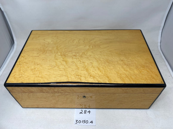 FACTORY FLOOR SALE #284 - AS IS - BIRDSEYE MAPLE MADE FOR ALFRED DUNHILL OF LONDON -150 CIGAR HUMIDOR 30150.4 BY DANIEL MARSHALL PRIVATE STOCK HUMIDOR