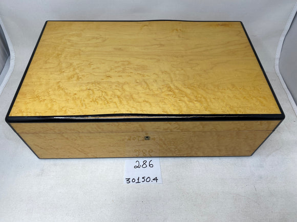 FACTORY FLOOR SALE #286 - AS IS - BIRDSEYE MAPLE MADE FOR ALFRED DUNHILL OF LONDON -150 CIGAR HUMIDOR 30150.4 BY DANIEL MARSHALL PRIVATE STOCK HUMIDOR